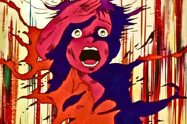 La explosión de la bomba atómica en Barefoot Gen es una secuencia horrible e inolvidable.