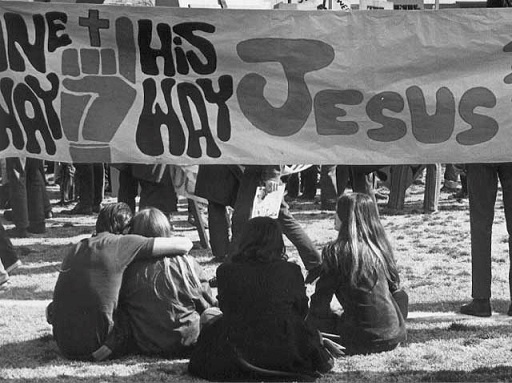 Jesus People demonstration photo courtesy The Hollywood Free Paper www.hollywoodfreepaper.org CC BY NC SA 3.0