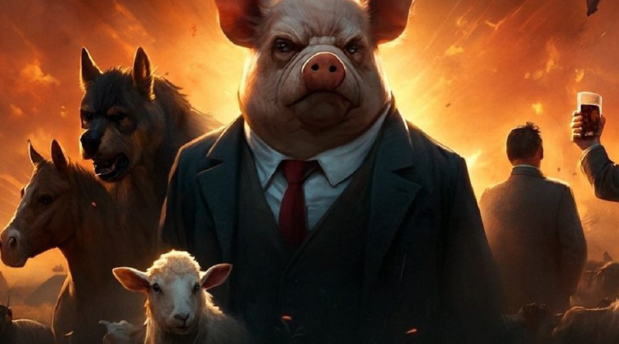 Rebelión en la granja es una novela corta del escritor británico George Orwell. Publicada en 1945. Es una fábula que refleja la deformación asesina de la Revolución Rusa de 1917.